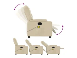 Poltrona de massagens reclinável tecido cor SHL260677^ Poltrona