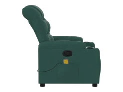 Poltrona* Poltrona de massagens reclinável tecido verde-escuro SHL276972 Verde pinho