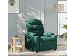 Poltrona* Poltrona de massagens reclinável tecido verde-escuro SHL276972 Verde pinho
