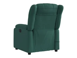 Poltrona de massagens reclinável tecido verde-escuro SHL321202^ Poltrona