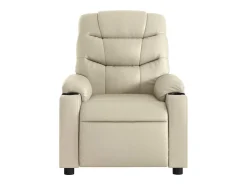 Poltrona* Poltrona de massagens reclinável couro artificial cor SHL485583 Creme