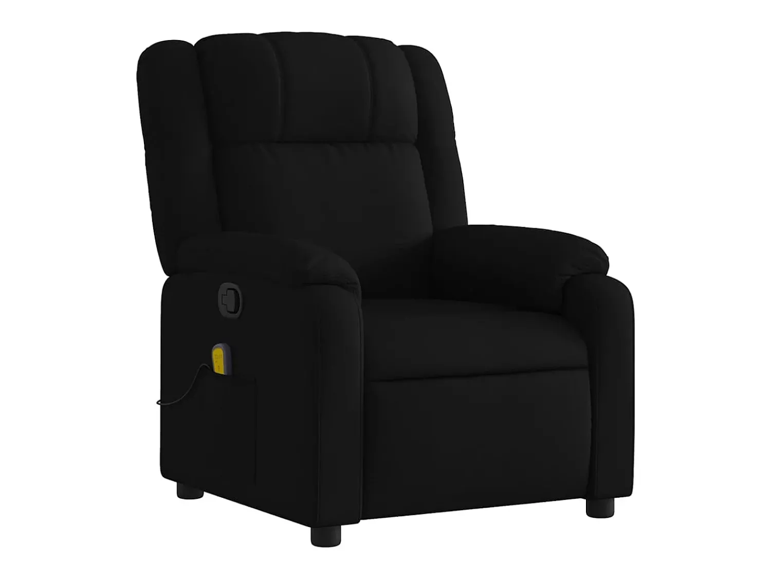 Poltrona*vidaxl Poltrona de massagens reclinável tecido Preto