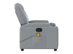 Poltrona de massagens reclinável tecido -claro SHL786936^ Poltrona