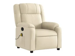 Poltrona* Poltrona de massagens reclinável tecido cor SHL269692 Creme