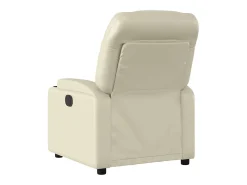 Poltrona*vidaxl Poltrona de massagens reclinável couro artificial cor Creme