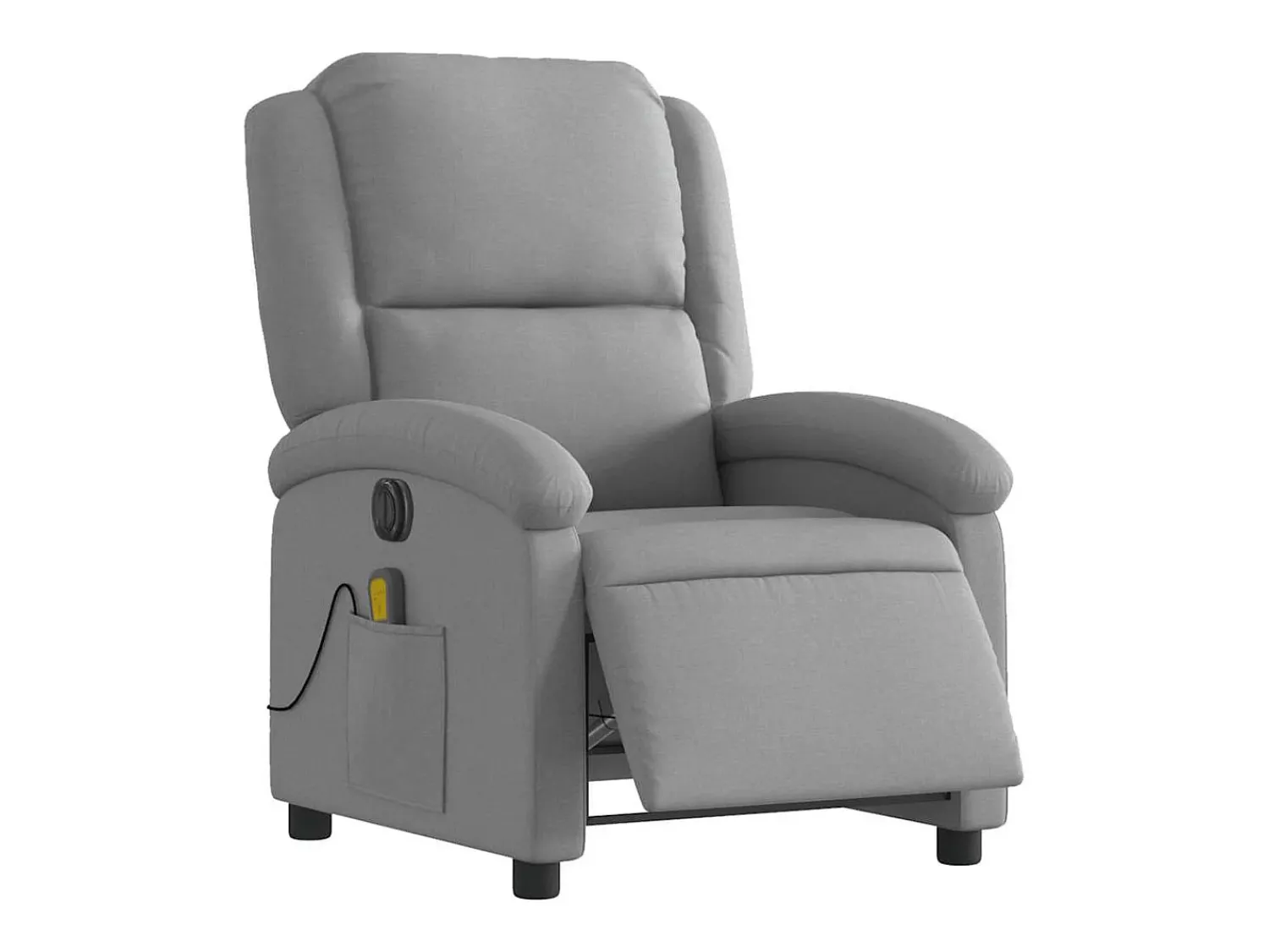 Discount Poltrona de massagens reclinável elétrica tecido -claro SHL385510 Cinzento