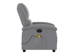 Discount Poltrona de massagens reclinável elétrica tecido -claro SHL385510 Cinzento