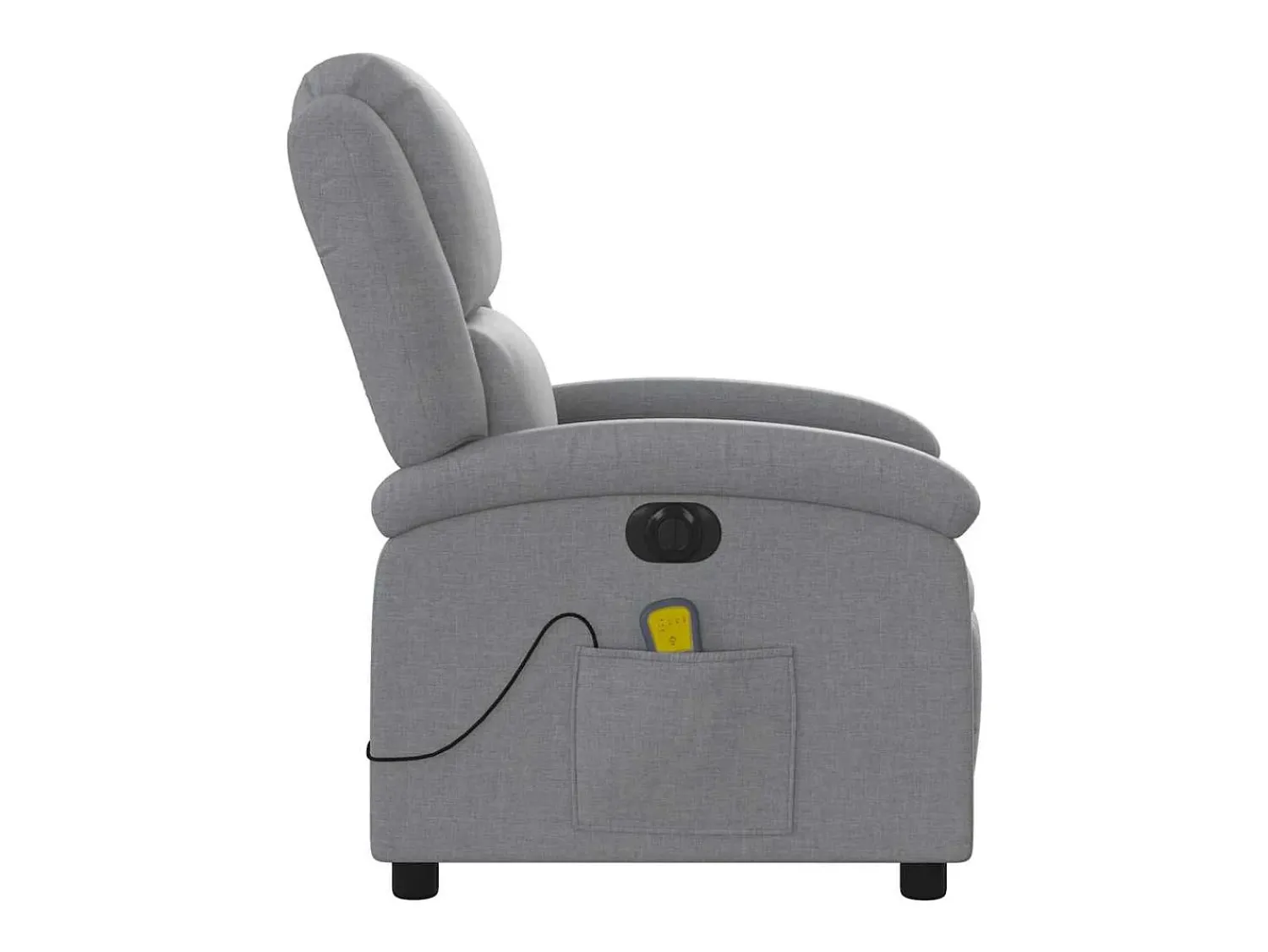 Discount Poltrona de massagens reclinável elétrica tecido -claro SHL385510 Cinzento