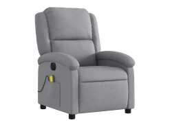 Discount Poltrona de massagens reclinável elétrica tecido -claro SHL385510 Cinzento
