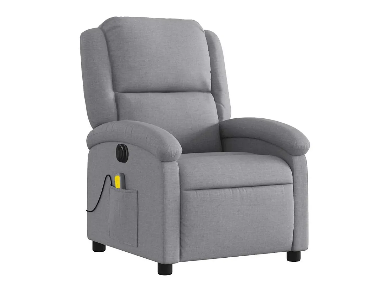 Discount Poltrona de massagens reclinável elétrica tecido -claro SHL385510 Cinzento