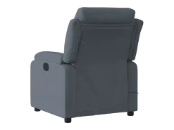 Online Poltrona de massagens reclinável veludo cinzento-escuro SHL66420 Cinza antracite