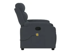 Online Poltrona de massagens reclinável veludo cinzento-escuro SHL66420 Cinza antracite