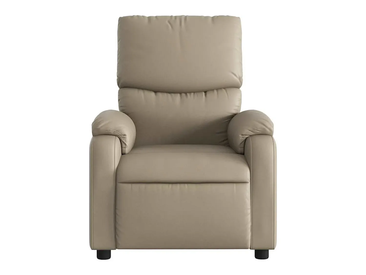 Clearance vidaxl Poltrona de massagens reclinável couro artificial cappuccino Castanho