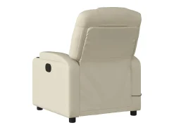 Poltrona* Poltrona de massagens reclinável couro artificial cor SHL270090 Creme
