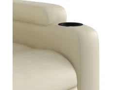 Poltrona* Poltrona de massagens reclinável couro artificial cor SHL270090 Creme