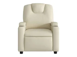 Poltrona* Poltrona de massagens reclinável couro artificial cor SHL270090 Creme