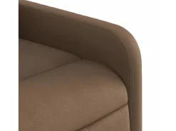 New Poltrona de massagens reclinável tecido SHL539565 Castanho