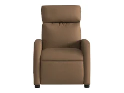 New Poltrona de massagens reclinável tecido SHL539565 Castanho