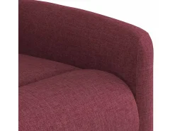 Poltrona*vidaxl Poltrona de massagens reclinável tecido tinto Vermelho
