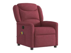 Poltrona*vidaxl Poltrona de massagens reclinável tecido tinto Vermelho