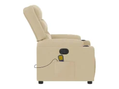Poltrona* Poltrona de massagens reclinável tecido cor SHL899291 Creme