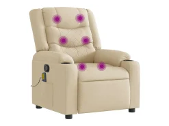 Poltrona* Poltrona de massagens reclinável tecido cor SHL899291 Creme