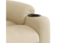 Poltrona* Poltrona de massagens reclinável tecido cor SHL899291 Creme