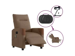 Poltrona de massagens reclinável elétrica tecido SHL851026^ Poltrona