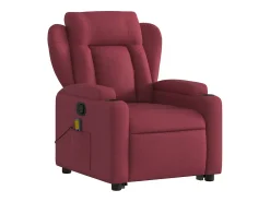 Hot Poltrona de massagens reclin. elevatória tecido tinto SHL606843 Vermelho