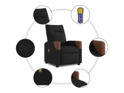 Poltrona* Poltrona de massagens reclinável tecido SHL981474 Preto