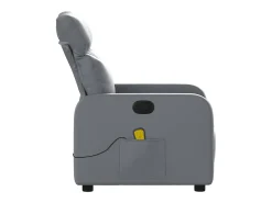 Poltrona| Poltrona de massagens reclinável couro artificial SHL610998 Cinzento