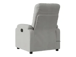 Poltrona* Poltrona de massagens reclinável tecido microfibra cinza-claro SHL404907 Cinzento