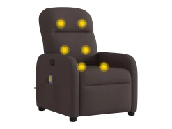 Poltrona| Poltrona de massagens reclinável tecido -escuro SHL203397 Castanho