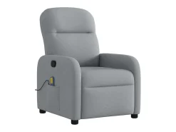 Poltrona*vidaxl Poltrona de massagens reclinável tecido -claro Cinzento