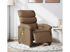 Poltrona| Poltrona de massagens reclinável elétrica tecido SHL990061 Castanho