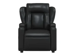 Poltrona*vidaxl Poltrona de massagens reclinável couro artificial Preto