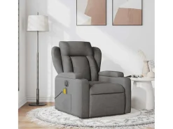 Poltrona de massagens reclinável tecido cinzento-escuro SHL596535^ Poltrona