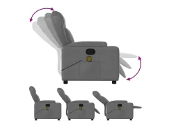 Poltrona de massagens reclinável tecido cinzento-escuro SHL596535^ Poltrona