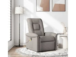 Poltrona| Poltrona de massagens reclinável tecido cinzento-acastanhado SHL700435 Taupe