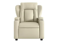 Poltrona| Poltrona de massagens reclinável couro artificial cor SHL152652 Creme