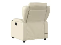 Poltrona| Poltrona de massagens reclinável couro artificial cor SHL152652 Creme