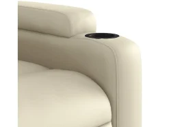 Poltrona| Poltrona de massagens reclinável couro artificial cor SHL152652 Creme
