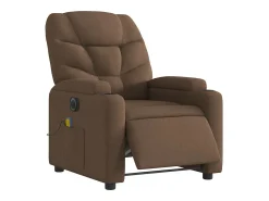 Poltrona| Poltrona de massagens reclinável elétrica tecido SHL609794 Castanho
