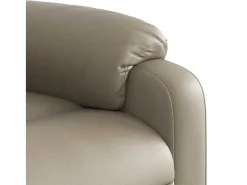 Poltrona de massagens reclinável couro artificial cappuccino SHL621265^ Poltrona