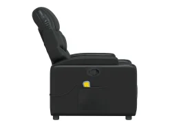 vidaxl Poltrona de massagens reclinável couro artificial^ Poltrona