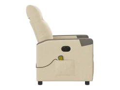 Poltrona| Poltrona de massagens reclinável elétrica tecido SHL359604 Creme