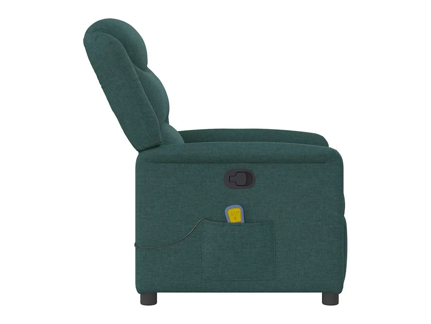 Outlet Poltrona de massagens reclinável tecido verde-escuro SHL600660 Verde pinho