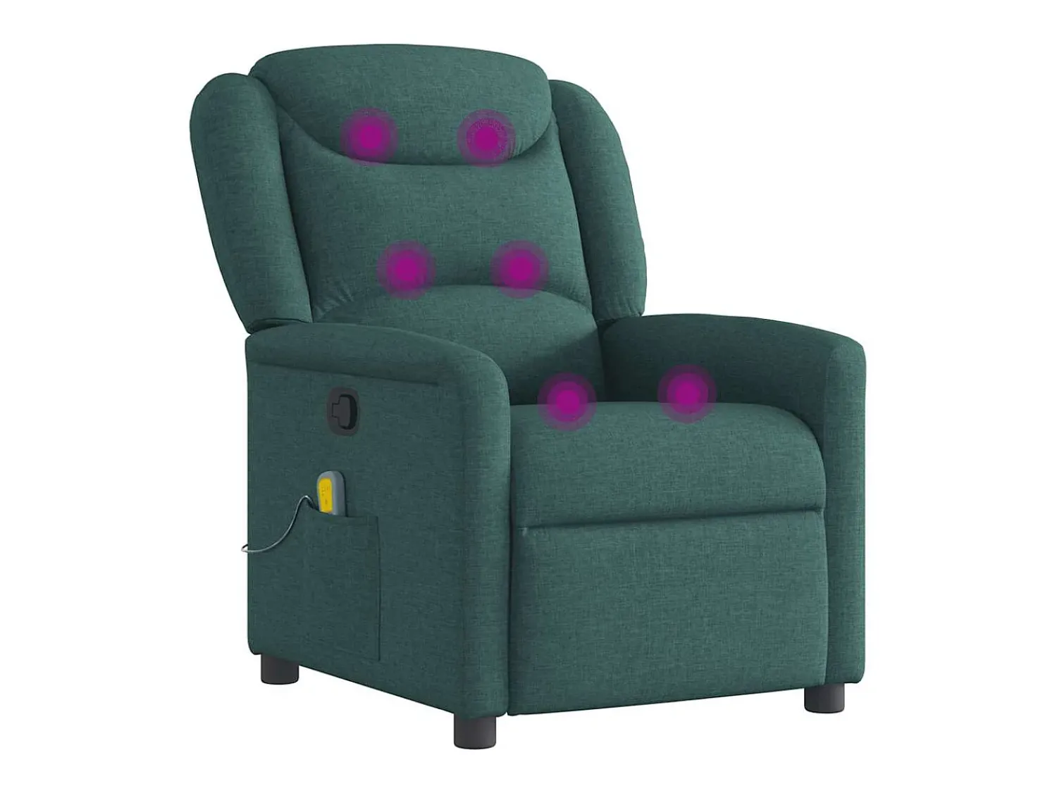 Outlet Poltrona de massagens reclinável tecido verde-escuro SHL600660 Verde pinho