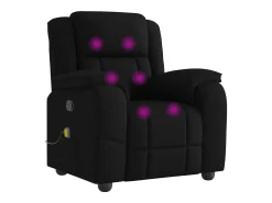 Poltrona*vidaxl Poltrona de massagens reclinável tecido Preto