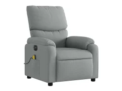 Poltrona de massagens reclinável elétrica tecido -claro SHL919485^ Poltrona